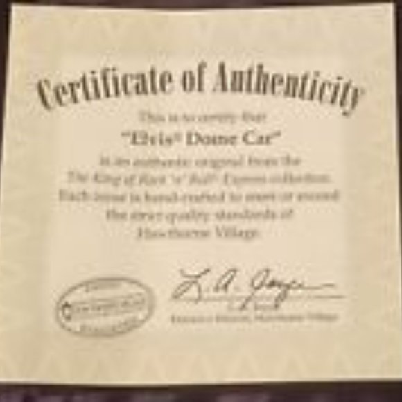 Elvis Presley "Engine" HO Train Hawthorne Village Express with Certificate - Picture 2 of 10